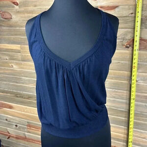 Trina Turk Dark Blue Soft Tank Top Size S 1551 RG